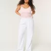 Hollister Livvy Ultra High-Rise Linen-Blend Wide-Leg Pants