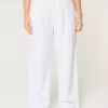 Hollister Livvy Ultra High-Rise Linen-Blend Wide-Leg Pants
