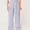 Hollister Livvy Ultra High-Rise Linen-Blend Wide-Leg Pants