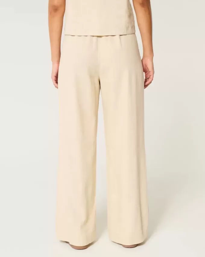 Hollister Livvy Ultra High-Rise Linen-Blend Wide-Leg Pants Hollister Livvy Ultra High-Rise Linen-Blend Wide-Leg Pants