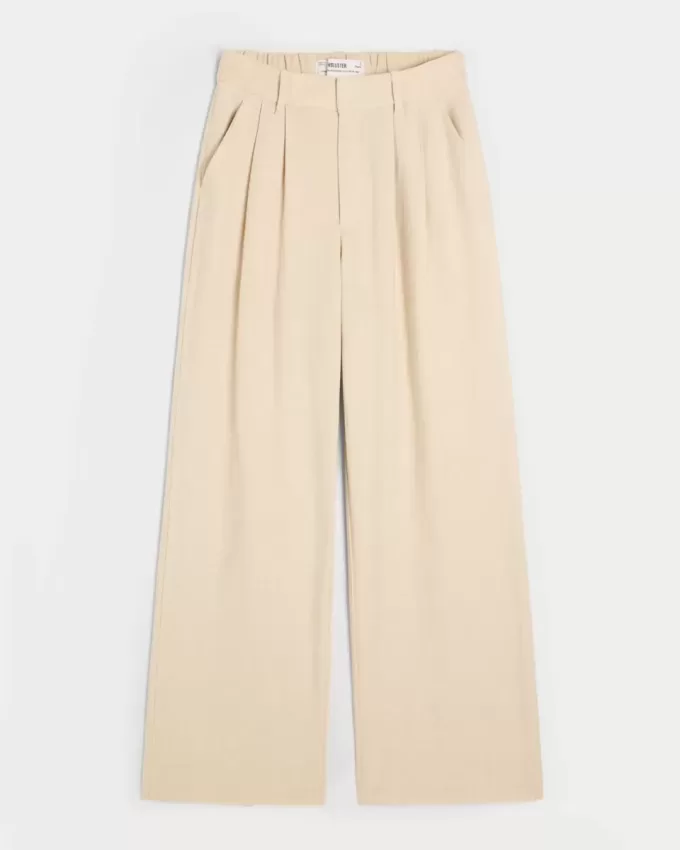 Hollister Livvy Ultra High-Rise Linen-Blend Wide-Leg Pants Hollister Livvy Ultra High-Rise Linen-Blend Wide-Leg Pants