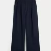 Hollister Livvy Ultra High-Rise Linen Blend Wide-Leg Pants