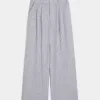 Hollister Livvy Ultra High-Rise Linen-Blend Wide-Leg Pants