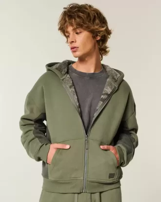 Hollister x Crocs Sherpa-Lined Zip-Up Hoodie Hollister x Crocs Sherpa-Lined Zip-Up Hoodie