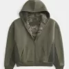 Hollister x Crocs Sherpa-Lined Zip-Up Hoodie Hollister x Crocs Sherpa-Lined Zip-Up Hoodie