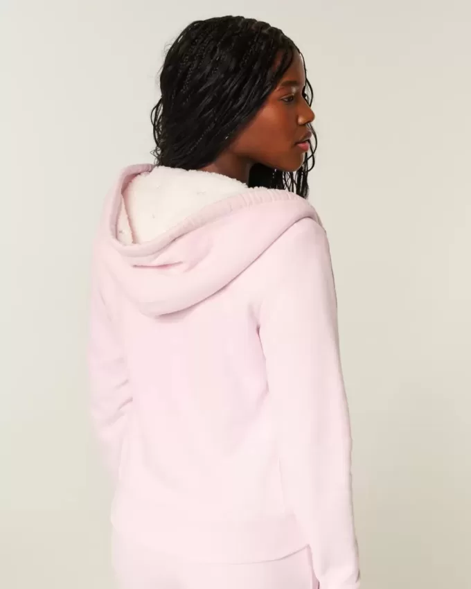 Hollister x Crocs Sherpa-Lined Zip-Up Hoodie