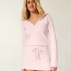Hooded Long-Sleeve Fleece Dress