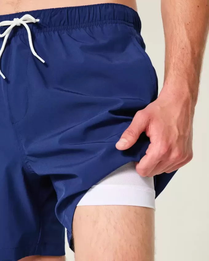 Huntington Beach Graphic Mid-Thigh Volley Swim Trunks Huntington Beach Graphic Mid-Thigh Volley Swim Trunks