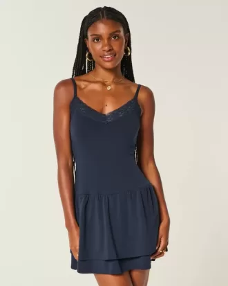 Knit Tiered Mini Dress