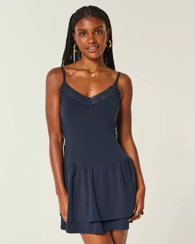 Knit Tiered Mini Dress Knit Tiered Mini Dress