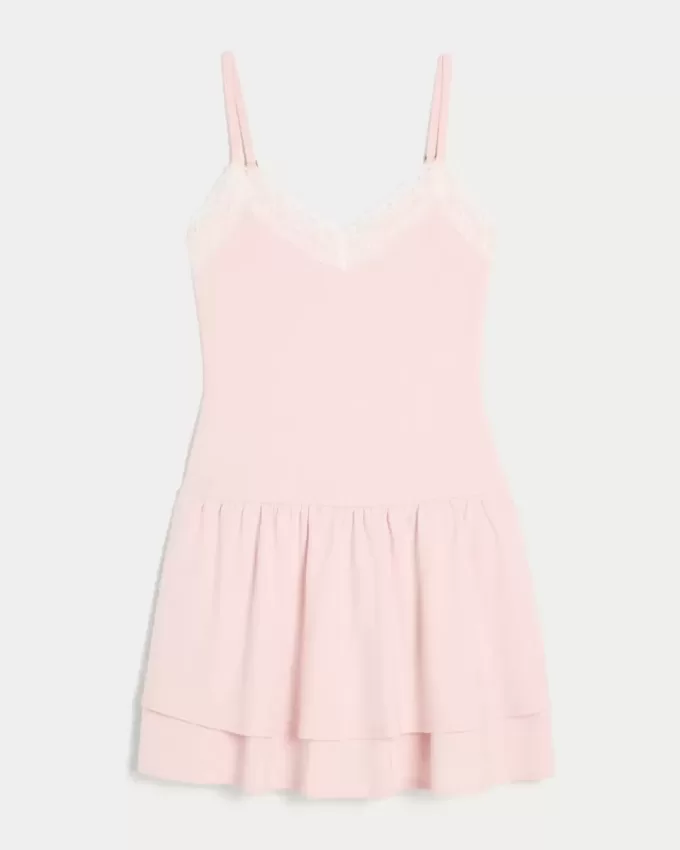 Knit Tiered Mini Dress Knit Tiered Mini Dress