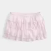 Lace-Chiffon Tiered Mini Skort Lace-Chiffon Tiered Mini Skort