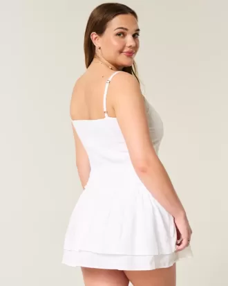 Lace Trim Mini Dress