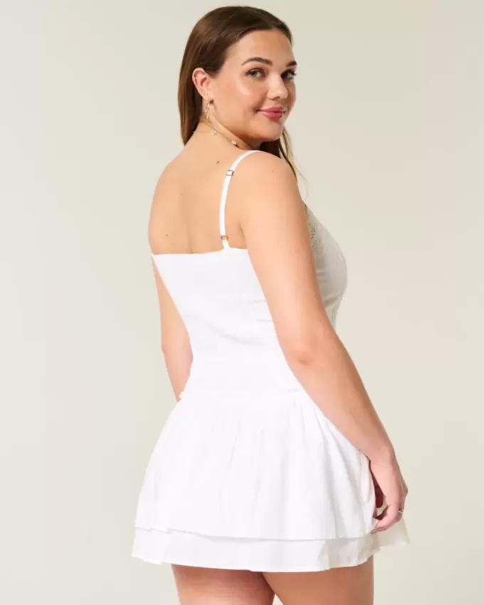 Lace Trim Mini Dress Lace Trim Mini Dress