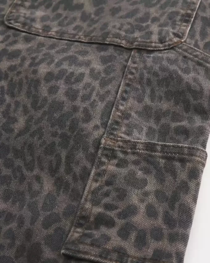Leopard Print Baggy Painter Jeans Leopard Print Baggy Painter Jeans