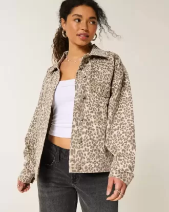 Leopard Print Denim Jacket Leopard Print Denim Jacket