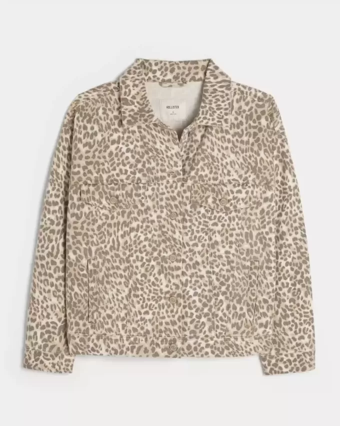 Leopard Print Denim Jacket Leopard Print Denim Jacket