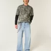 Light Wash Astronaut Graphic Super Baggy Jeans Light Wash Astronaut Graphic Super Baggy Jeans