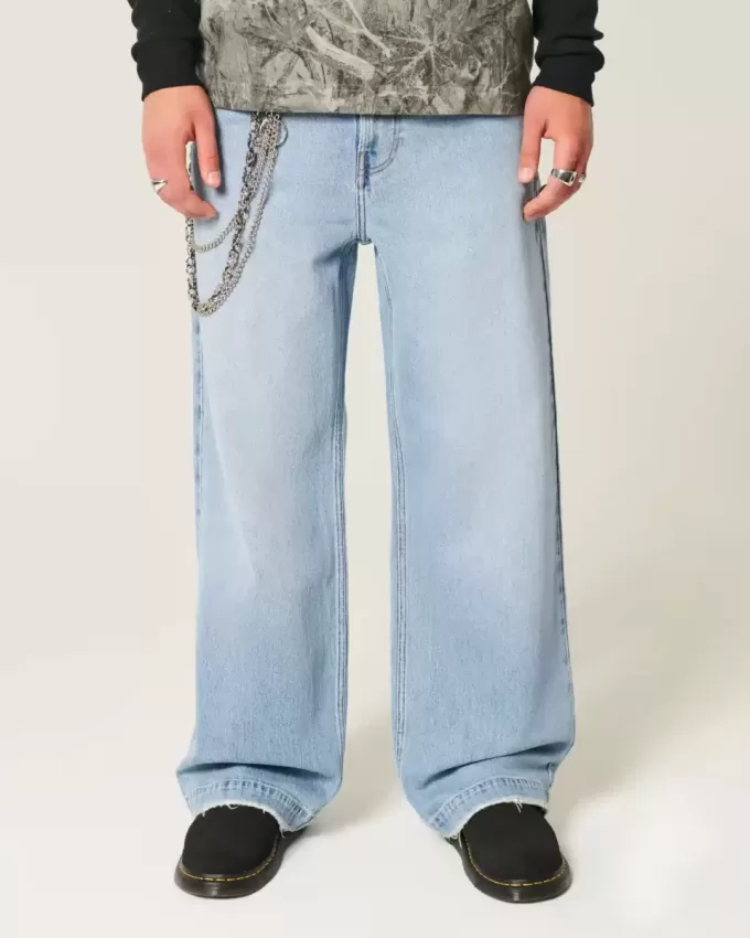 Light Wash Astronaut Graphic Super Baggy Jeans Light Wash Astronaut Graphic Super Baggy Jeans