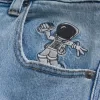 Light Wash Astronaut Graphic Super Baggy Jeans Light Wash Astronaut Graphic Super Baggy Jeans