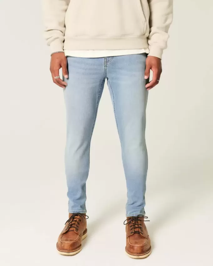 Light Wash Athletic Skinny Jeans