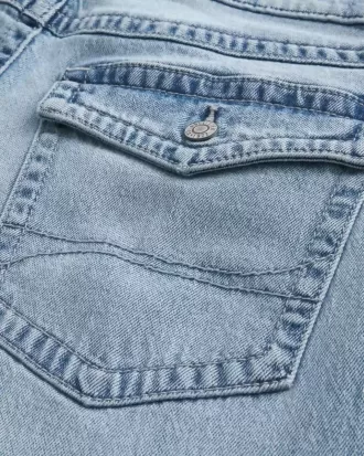 Light Wash Baggy Bootcut Jeans