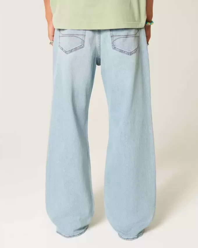 Light Wash Baggy Bootcut Jeans Light Wash Baggy Bootcut Jeans