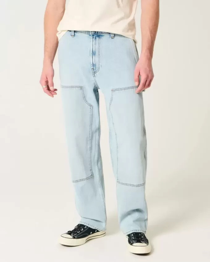 Light Wash Baggy Carpenter Jeans Light Wash Baggy Carpenter Jeans