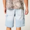 Light Wash Baggy Denim Painter Shorts Light Wash Baggy Denim Painter Shorts