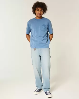 Light Wash Baggy Painter Jeans