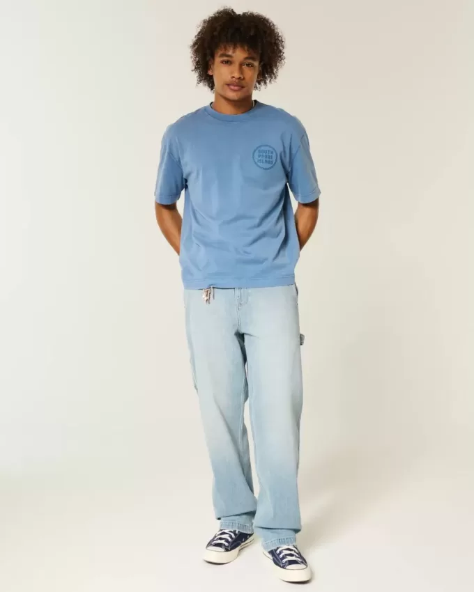 Light Wash Baggy Painter Jeans Light Wash Baggy Painter Jeans