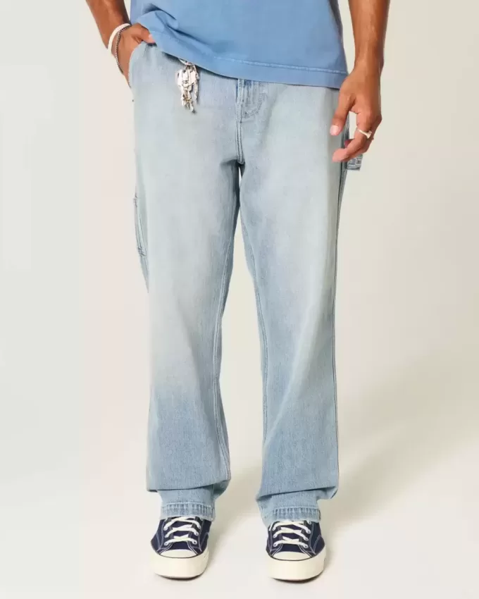 Light Wash Baggy Painter Jeans Light Wash Baggy Painter Jeans