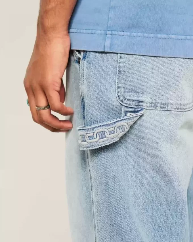 Light Wash Baggy Painter Jeans Light Wash Baggy Painter Jeans