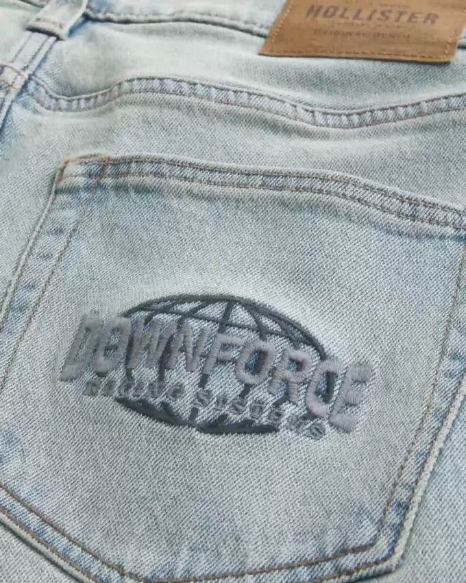 Light Wash Downforce Racing Graphic Loose Jeans Light Wash Downforce Racing Graphic Loose Jeans