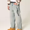 Light Wash Graphic Baggy Jeans Light Wash Graphic Baggy Jeans