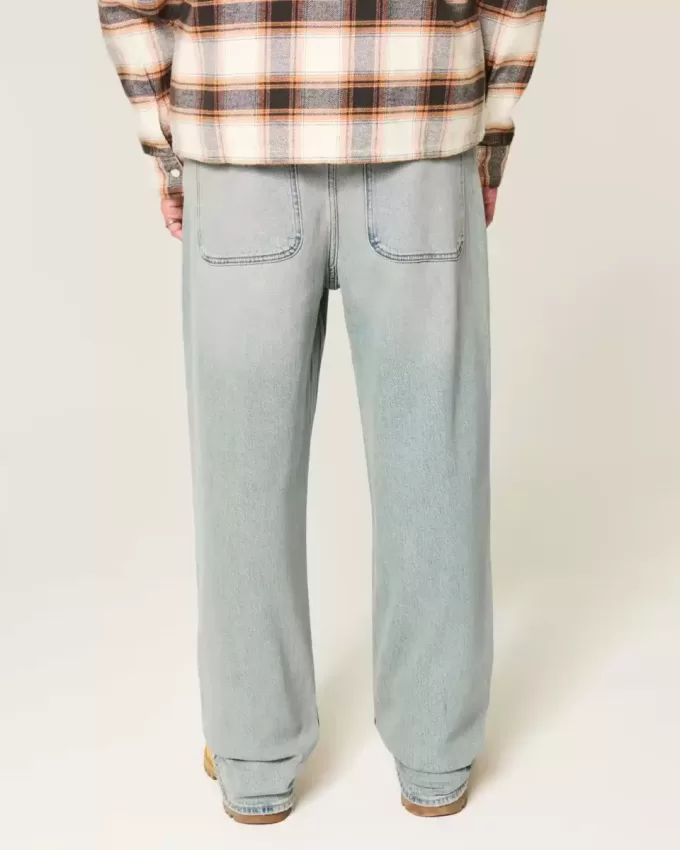 Light Wash Graphic Baggy Jeans Light Wash Graphic Baggy Jeans