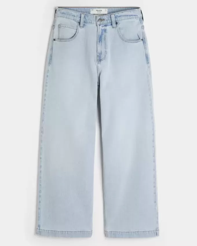 Light Wash New York Graphic Super Baggy Jeans Light Wash New York Graphic Super Baggy Jeans