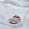 Light Wash New York Graphic Super Baggy Jeans Light Wash New York Graphic Super Baggy Jeans