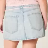 Light Wash Shoelace Denim Mini Skort Light Wash Shoelace Denim Mini Skort