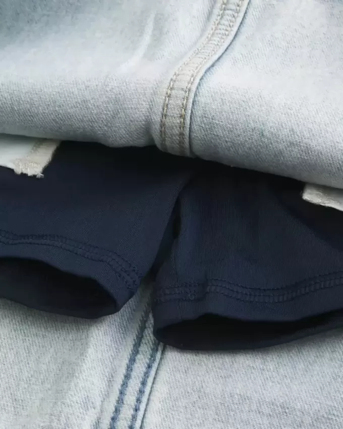 Light Wash Shoelace Denim Mini Skort Light Wash Shoelace Denim Mini Skort