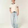 Light Wash Skater Baggy Jeans