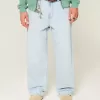 Light Wash Skater Baggy Jeans