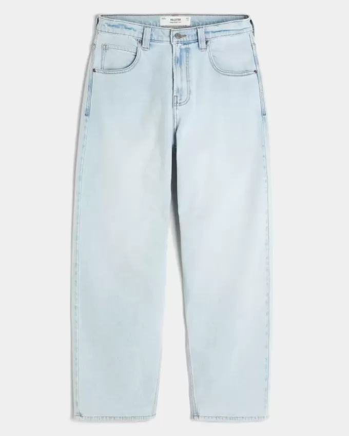Light Wash Skater Baggy Jeans