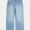 Light Wash Spider Graphic Super Baggy Jeans Light Wash Spider Graphic Super Baggy Jeans