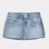Light Wash Studded Denim Mini Skort Light Wash Studded Denim Mini Skort