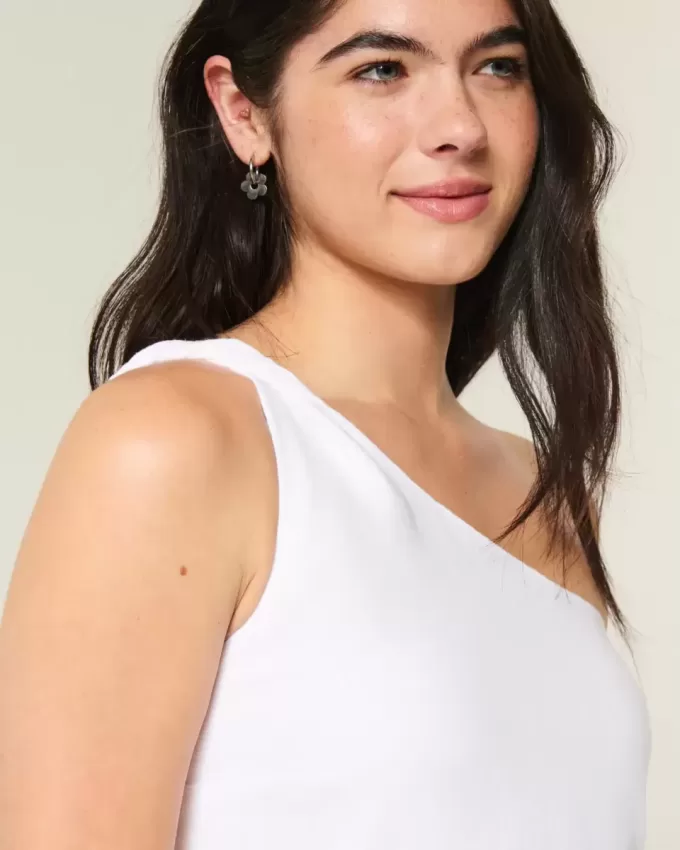 Linen-Blend Asymmetrical Mini Dress Linen-Blend Asymmetrical Mini Dress