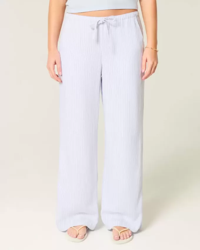 Linen-Blend Baggy Pull-On Pants Linen-Blend Baggy Pull-On Pants