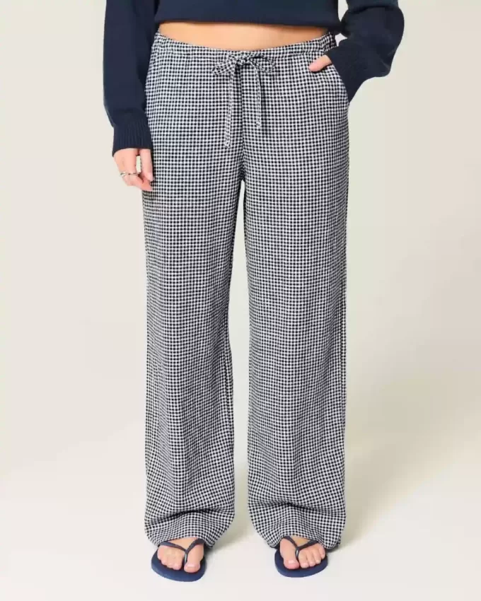 Linen-Blend Baggy Pull-On Pants Linen-Blend Baggy Pull-On Pants