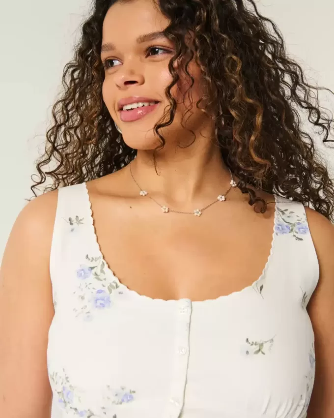 Linen Blend Button-Through Top Linen Blend Button-Through Top