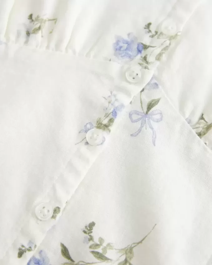 Linen Blend Button-Through Top Linen Blend Button-Through Top